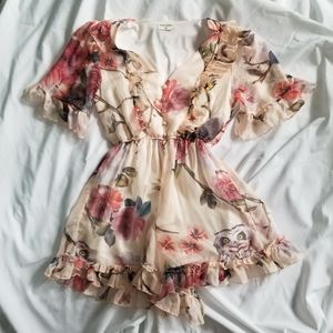 XS Floral Chiffon Romper